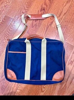 L.L.Bean Freeport Travel Bag Blue & Brown